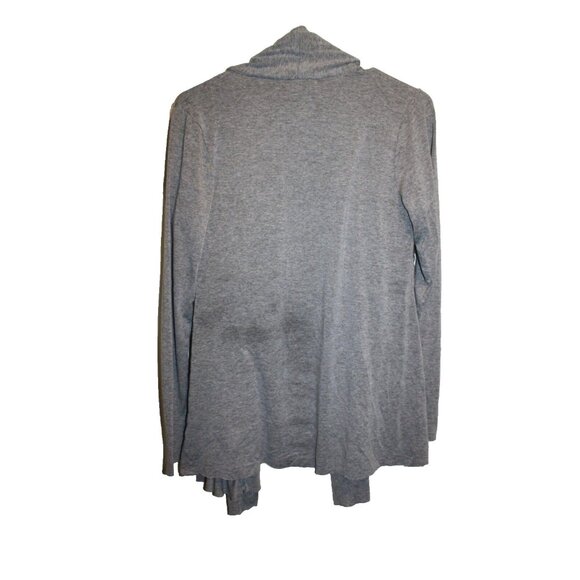 Young Threads Women's Open Front Draped Cardigan Top Sweater Gray Size M Medium - Picture 2 of 2
